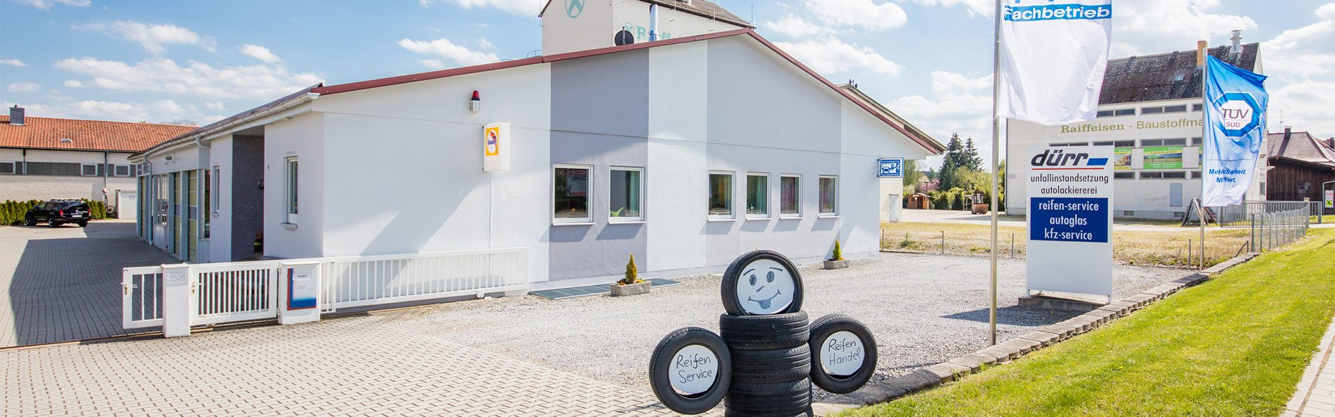Firmengelände der Firma Dürr Unfallinstandsetzung Autolackiererei